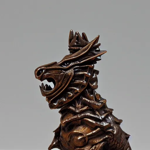 Prompt: A dragon chess piece,