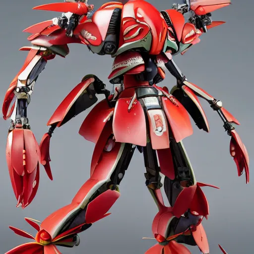 Prompt: futuristic leucospermum catherinae mecha protea pinwheel body, sepals forming helmet, floral details, leucospermum, 8 k hd resolution, barbatos gundam with floral inlay, bandai box art, star wars, makoto kobayashi, frank gehry, raymond swanland