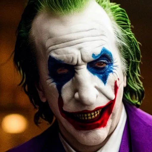 Image similar to film still of Alan Rickman as joker in the new Joker movie