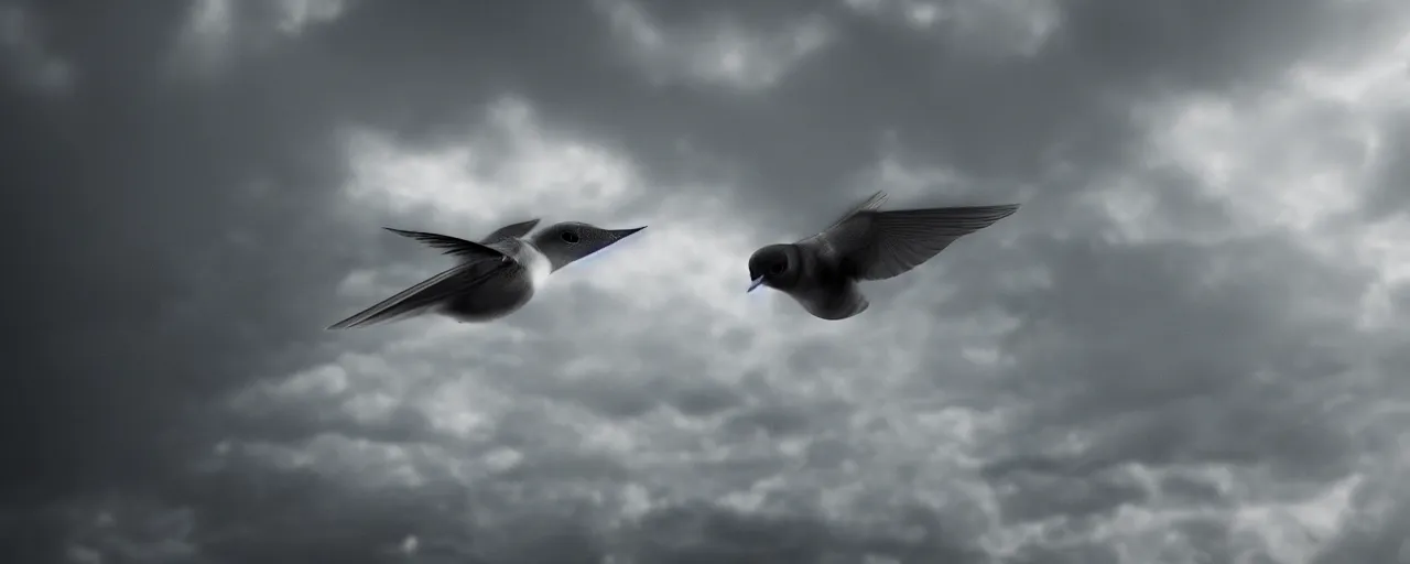 Prompt: a swallow bird flying through the clouds, atmospheric, mist, epic, photorealistic, realistic, rule of thirds, extremely detailed, 4 k, 8 k, unreal engine 5 render, rim lighting, rtx, ray traced lighting, shot on 3 5 mm, film grain