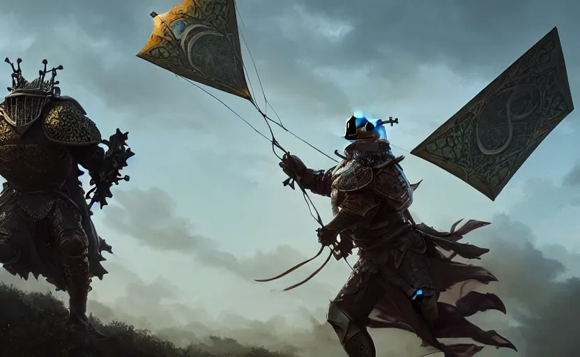 Image similar to a frog knight, holding up a large kite shield, battle armor, atmospheric lighting painted intricate volumetric lighting, beautiful, sharp focus, ultra detailed by leesha hannigan, ross tran, thierry doizon, kai carpenter, ignacio fernandez rios