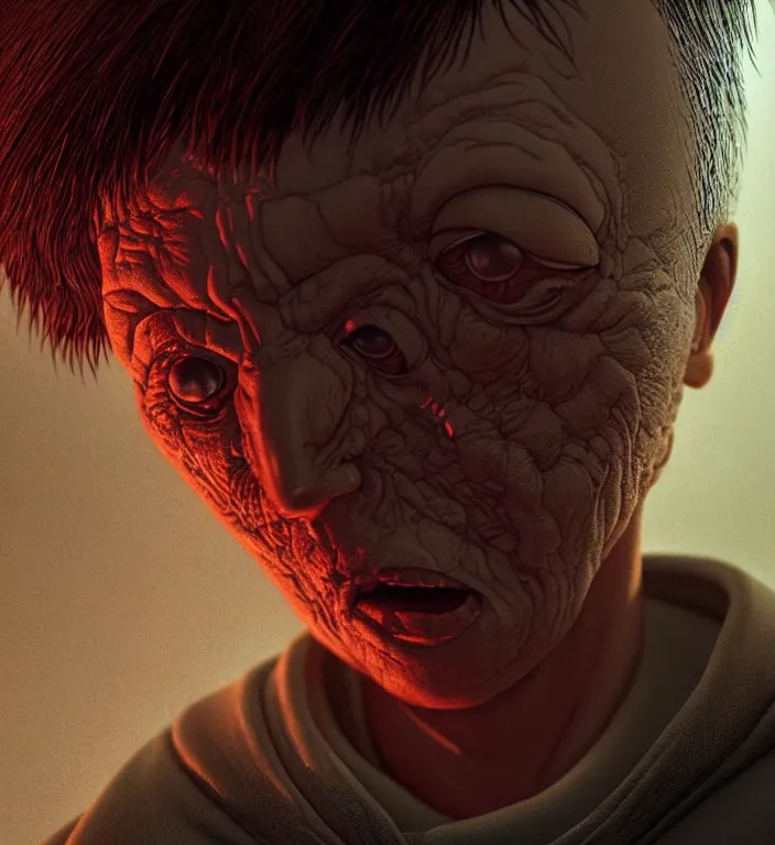 Prompt: hyperrealism aesthetic highly detailed photography of characters in akira scene, characters with hyperrealism highly detailed faces. from akira by katsuhiro otomo and alejandro hodorovski and denis villeneuve and gregory crewdson style with many details by mike winkelmann and vincent di fate in sci - fi style. volumetric natural light hyperrealism photo on dsmc 3 system