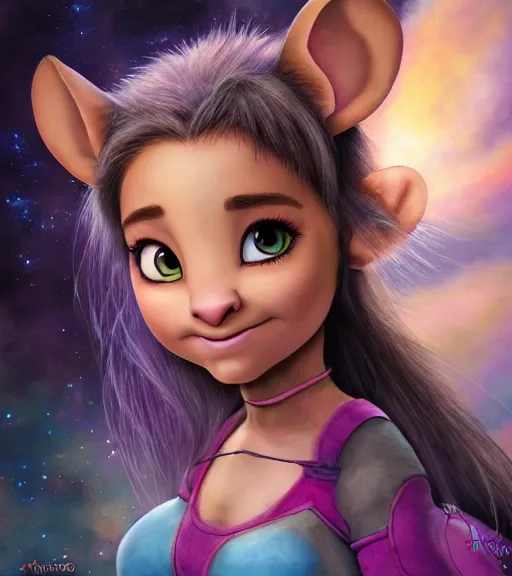 Prompt: an epic fantasy comic book style portrait painting of an extremely cute and adorable very beautiful cheesepunk ariana grande as a mouse halfling na'vi from avatar, by mark ryden and pixar and hayao miyazaki, unreal 5, daz, hyperrealistic, octane render, cosplay, rpg portrait, dynamic lighting, intricate detail, summer vibrancy, cinematic