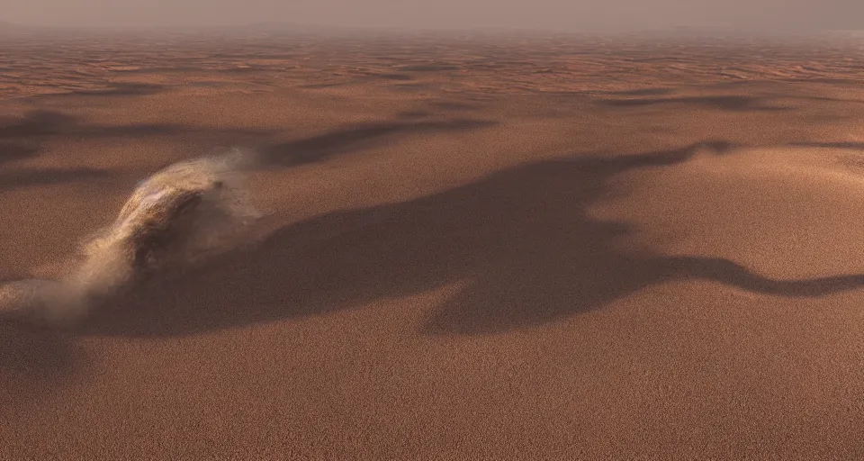 Image similar to a monster that is a tornado of sand over the desert, 4 k, hyper detailed, photorealistic