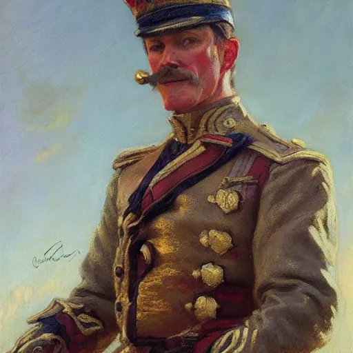 Image similar to detailed portrait of nutcracker soldier, spring light, painting by gaston bussiere, craig mullins, j. c. leyendecker