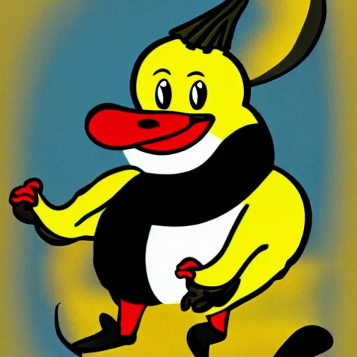 Prompt: banana duck in the style of a 90’s cartoon