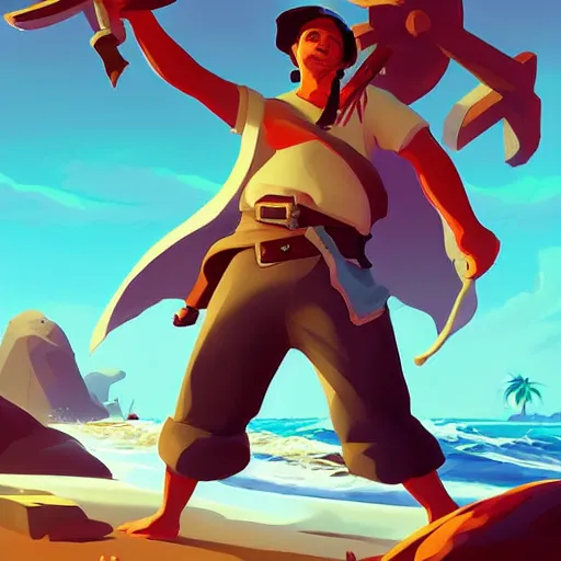 Image similar to painting treasure on sea of thieves game smooth median photoshop filter cutout vector, behance hd by jesper ejsing, by rhads, makoto shinkai and lois van baarle, ilya kuvshinov, rossdraws global illumination