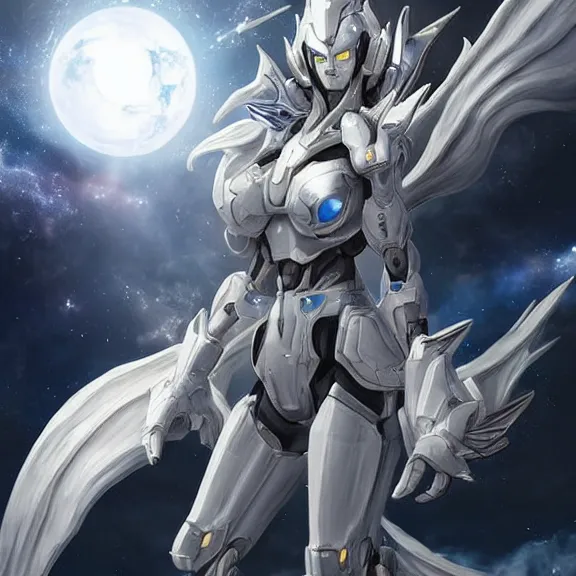 Image similar to giant stunning goddess shot, galactic sized beautiful hot anthropomorphic robot mecha female dragon, floating alone in space, larger than the planet, holding the earth, the earth a mere marble in her hand, detailed sleek silver armor, sharp claws, epic proportions, epic scale, highly detailed digital art, sci fi, furry art, macro art, dragon art, goddess art, warframe fanart, destiny fanart, anthro, furry, giantess, macro, furaffinity, deviantart, 8k 3D realism