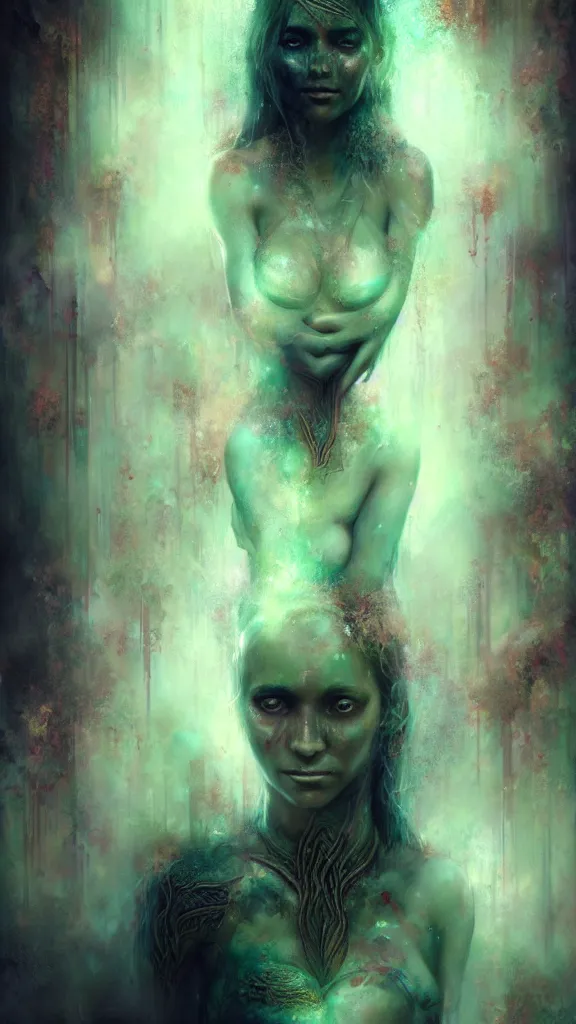 Prompt: the ayahuasca spirit, by bastien lecouffe deharme