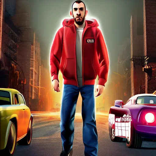 Prompt: niko bellic made by disney pixar, cgi