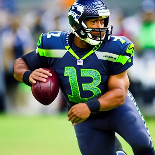 Image similar to russell wilson as a turtle