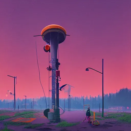 Prompt: enviroment art by simon stalenhag