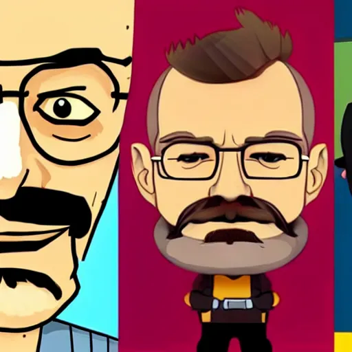 Prompt: Walter White in the art style of a kid's cartoon