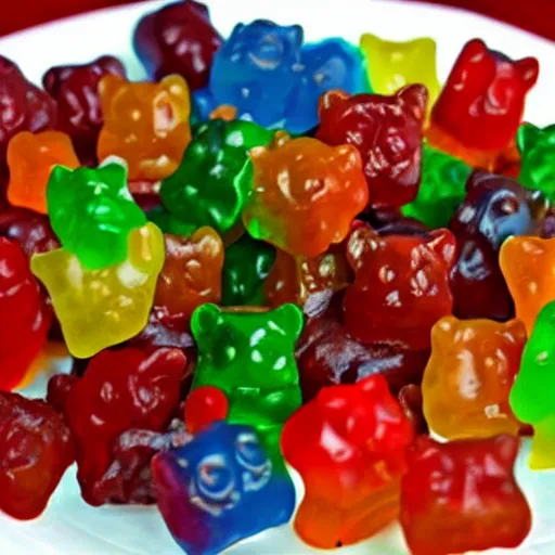 Prompt: meat gummy bears