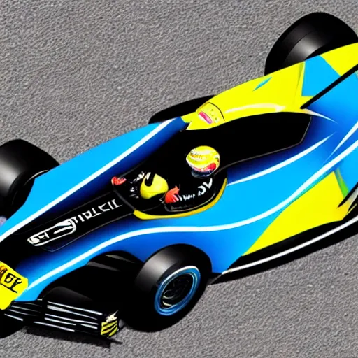 Image similar to Formula one, in the style of a Renault Zoé