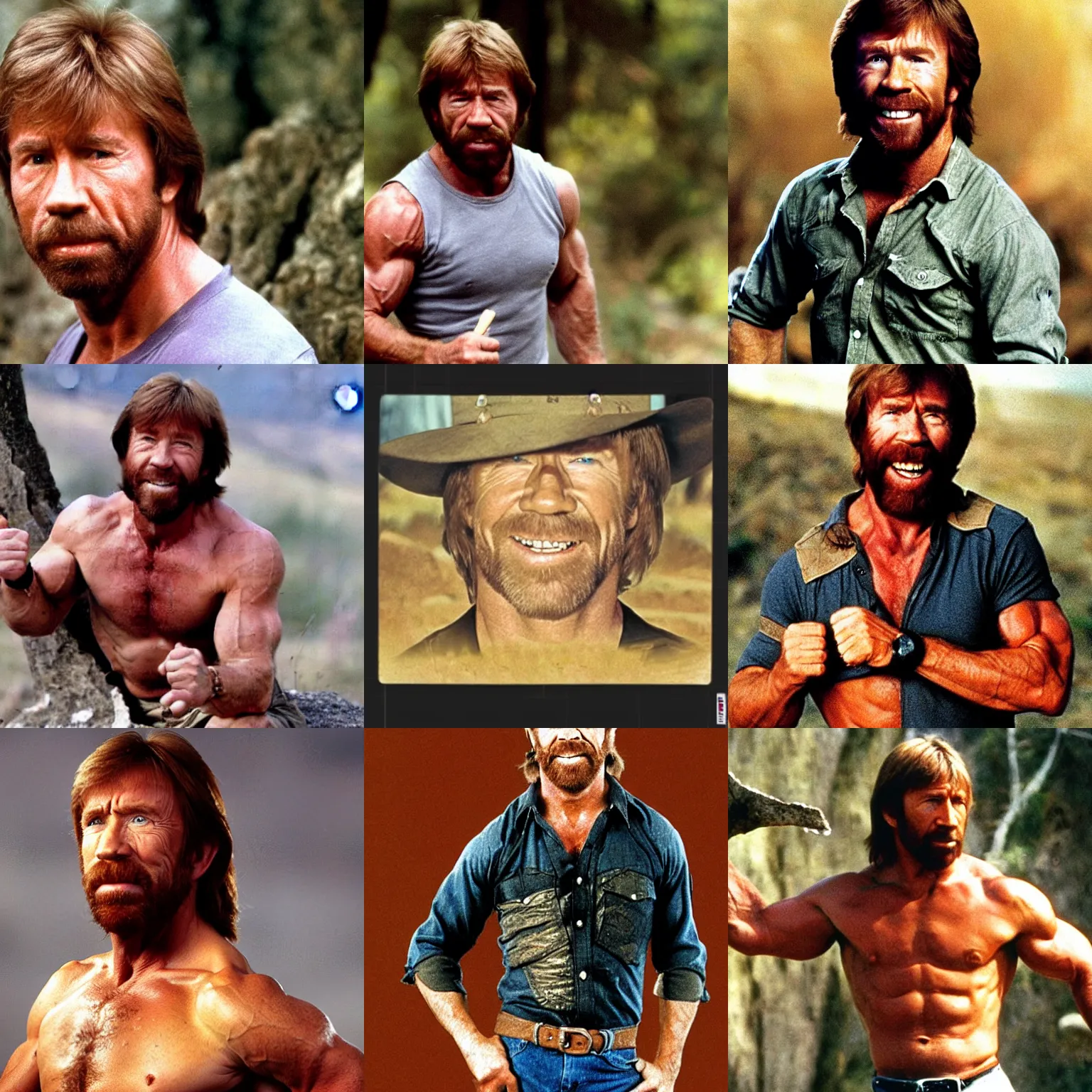Prompt: chuck norris in the paleolithic era