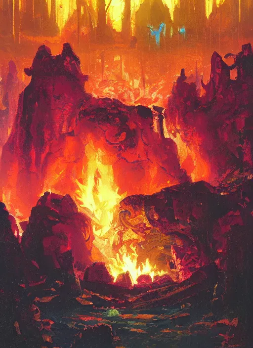 Image similar to camp fire by paul lehr