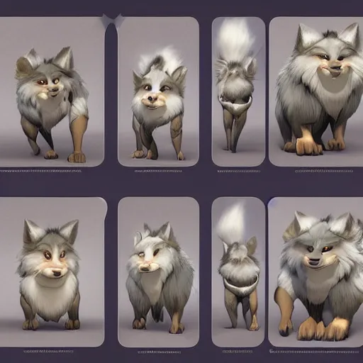 Image similar to portrait character design a mature grown blue fluffy werewolf, style of maple story and zootopia, 3 d animation demo reel, portrait studio lighting by jessica rossier and brian froud and gaston bussiere