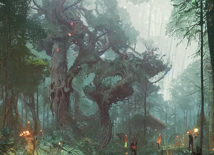 ArtStation - forest of life with its inhabitants