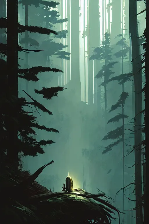 Image similar to greg rutkowski travel poster endor