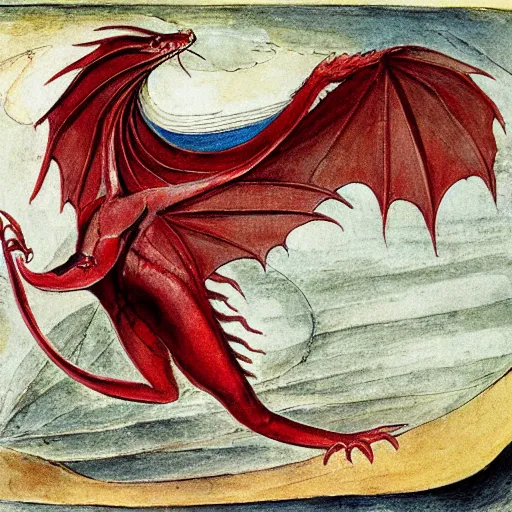 Image similar to red dragon by william blake