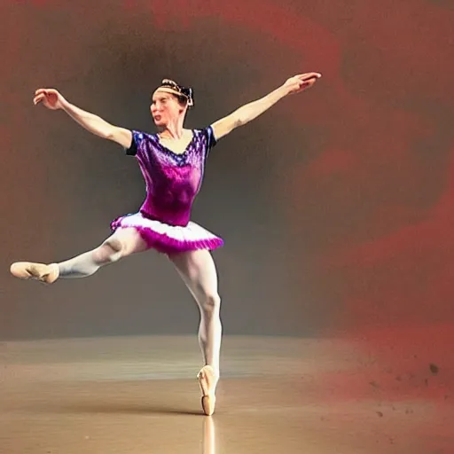 Image similar to lionel messi wearing tutu dancing ballet on the Odessa Opera Theatre stage, epic, trending on artstation, cinematic lighting, anatomically correct