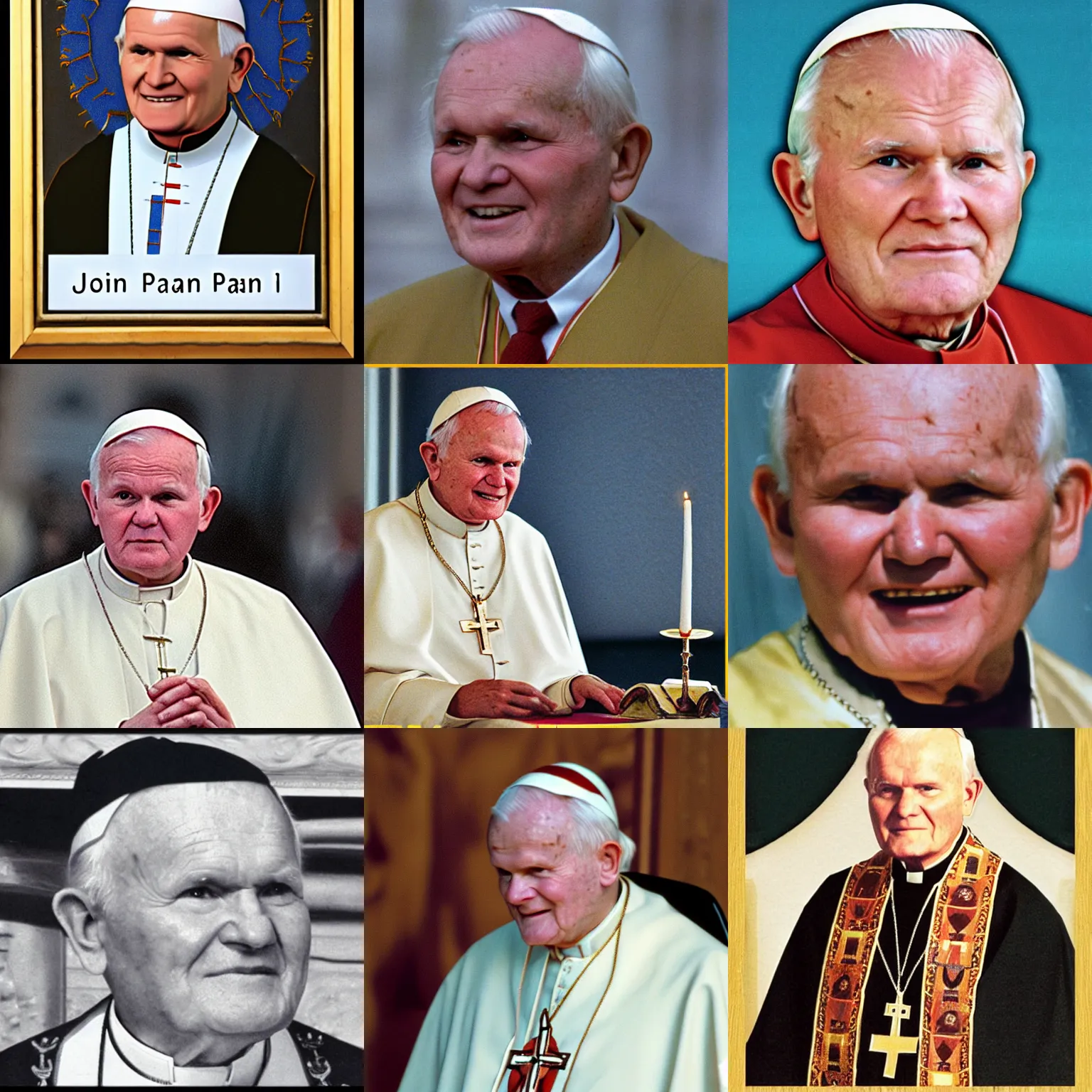 Prompt: John Paul II emoticon
