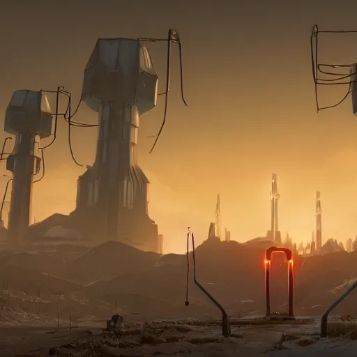 Image similar to the citadel from half - life by simon stalenhag, 4 k, hdr, tonemapping, goldsrc, half - life engine, black mesa, wad file, detailed, atmospheric, majestical lighting