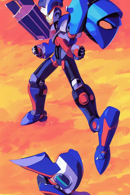 Image similar to robot ninja mask helmet megaman x zero rockman 2 0 2 2 switch game boss legacy collection fanart artsation, art gta 5 comics, behance hd by jesper ejsing, by rhads, makoto shinkai and lois van baarle, ilya kuvshinov, rossdraws global illumination ray tracing