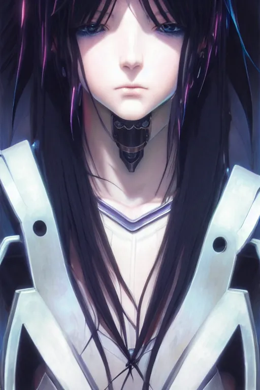 Prompt: portrait Anime girl in cyberpunk trinity blood armor, cute-fine-face, black-hair pretty face, realistic shaded Perfect face, fine details. Anime. realistic shaded lighting by Ilya Kuvshinov katsuhiro otomo ghost-in-the-shell, magali villeneuve, artgerm, rutkowski, WLOP Jeremy Lipkin and Giuseppe Dangelico Pino and Michael Garmash and Rob Rey and Yoshitaka Amano and Thores Shibamoto