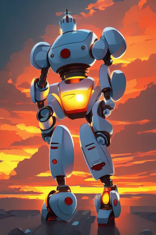 Image similar to metabots medabots medarotto medarot robot minimalist comics, behance hd by jesper ejsing, by rhads, makoto shinkai and lois van baarle, ilya kuvshinov, rossdraws global illumination ray tracing hdr radiating a glowing aura