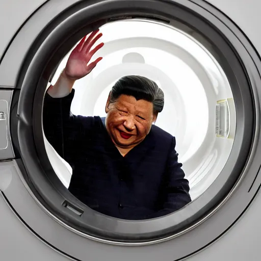 Image similar to xi jinping stuck in the washing machine