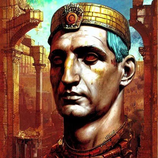 Image similar to Roman Emperor Constantine the great by Marc Simonetti