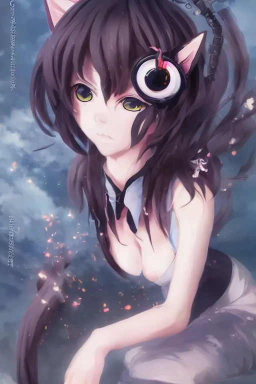 Anime Cat Girl Nekomimi Art Anime Girl HD Poster