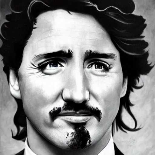 Image similar to justin trudeau by salvador dali