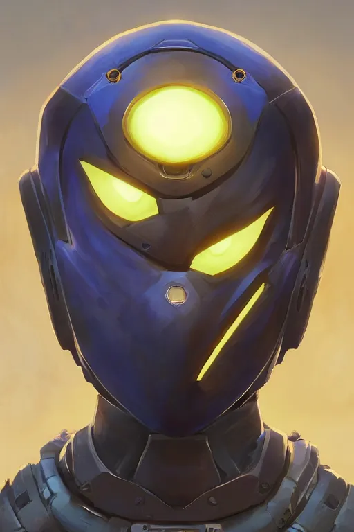 Image similar to epic mask helmet robot ninja portrait stylized as fornite style game design fanart by concept artist gervasio canda, behance hd by jesper ejsing, by rhads, makoto shinkai and lois van baarle, ilya kuvshinov, rossdraws global illumination radiating a glowing aura global illumination ray tracing hdr render in unreal engine 5