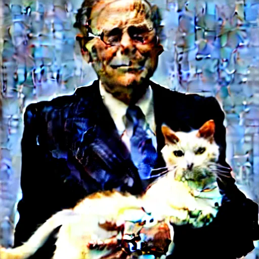 Image similar to donald rumsfeld + cat body