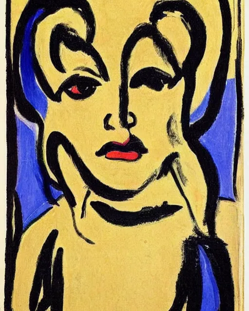 Image similar to God. Portrait by Ernst Kirchner, Marlene Dumas.