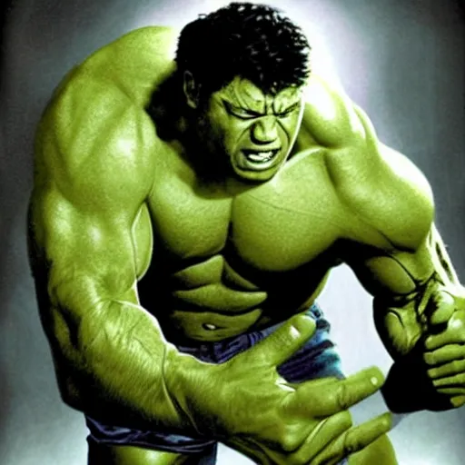 Image similar to joe biden as the hulk, award winning photo