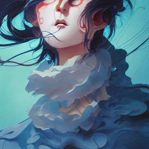 Prompt: prompt : magestic bard portrait soft light painted by james jean and katsuhiro otomo and erik jones, inspired by evangeleon anime, smooth face feature, intricate oil painting, high detail illustration, sharp high detail, manga and anime 1 9 9 0