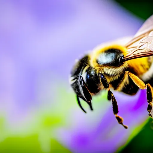 Prompt: bee comprised of flowers, legs as pedicels, wings as flower petals, sits on a finger, 5 0 mm lens, f 1. 4, sharp focus, ethereal, emotionally evoking, head in focus, volumetric lighting, blur dreamy outdoor, inspired by giuseppe arcimboldo