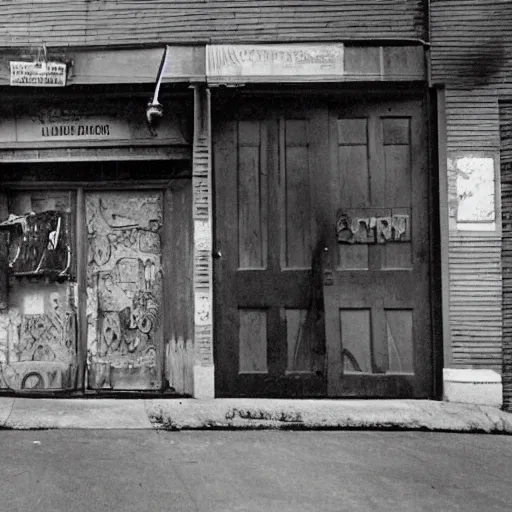 Image similar to a haunting dark cold picture of abandoned Sesame street, there are broken animatronics, 1936, old camera