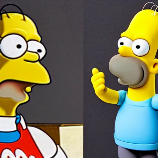 Image similar to homer simpson as as an aardman figure