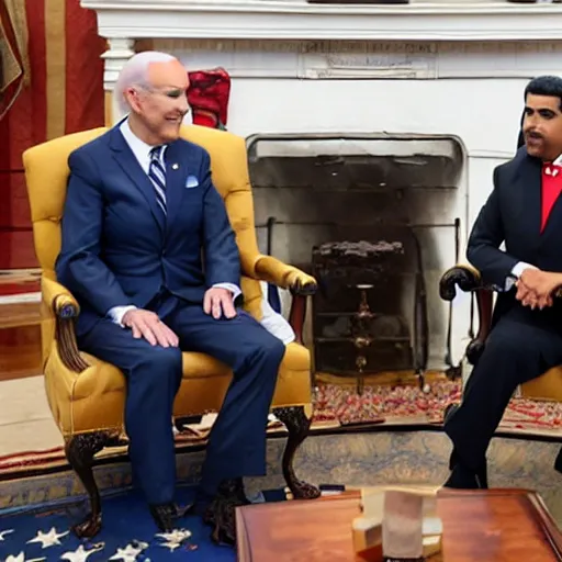 Prompt: Biden meeting Nicolás Maduro