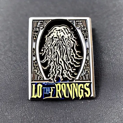 Prompt: lord of the rings enamel pin