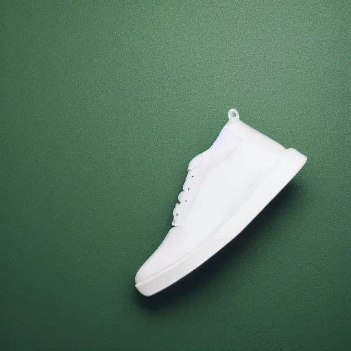 Image similar to side view of one sneaker in the center of the image on a blank background