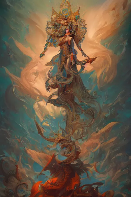 Prompt: a maximalist monarch by pete mohrbacher and artgerm and wlop, digital art, highly detailed, intricate, fantasy, mystical, sharp focus, Trending on Artstation HQ, deviantart, unreal engine 5, 4K UHD image