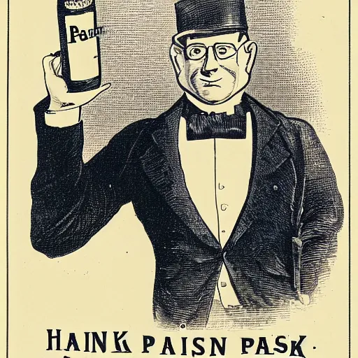 Image similar to Victorian Era president Hank Hill drinking a Pabst Blue Ribbon