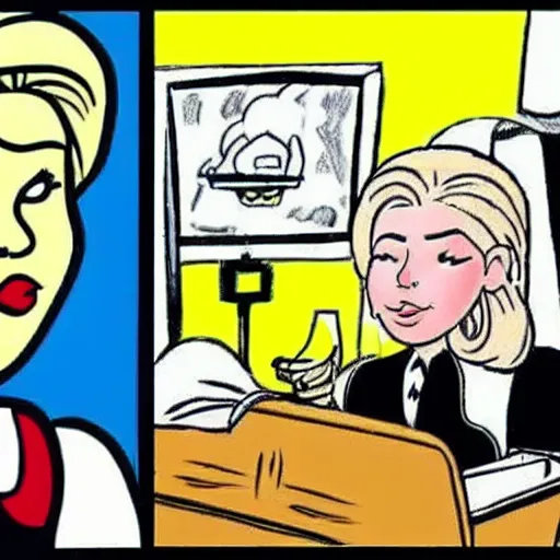 Image similar to a hand-drawn character from Tintin looking like Sara Netanyahu, Comics, Hergé