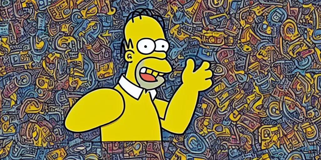 Image similar to an accurate representation of homer simpson, intricate details